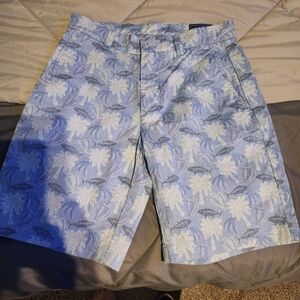 Vineyard Vines Light Blue Palm Print Shorts